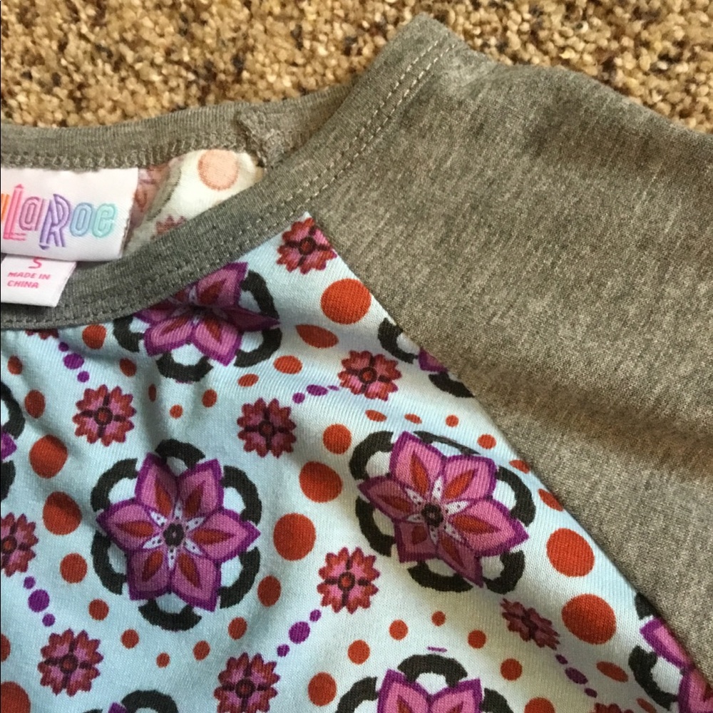 Lularoe Randy blue floral* - Picture 4 of 5